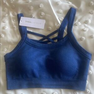 Yogalicious Blue Strappy Sports Bra